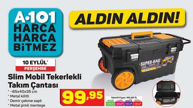 A101 Slim Mobil Tekerlekli Takım Çantası Yorumları ve Özellikleri